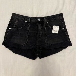 NEW We The Free Beginner’s Luck Slouch Shorts Faded Black